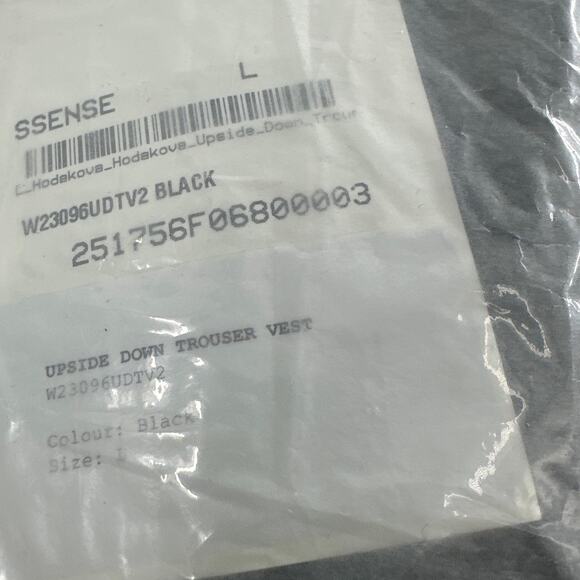 HODAKOVA Women's Black Upside Down Trouser Vest Size L - Picture 3 of 10